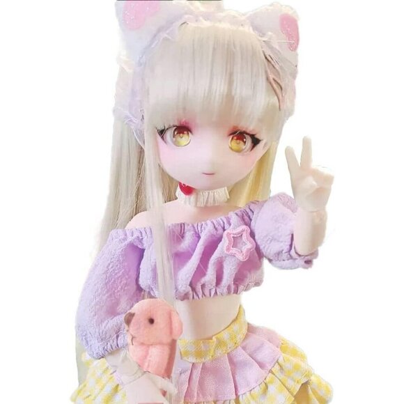 Pretty Anime Ball Jointed Doll with Clothes Outfit Shoes Wig Hair Makeup - Diana - Picture 1 of 6